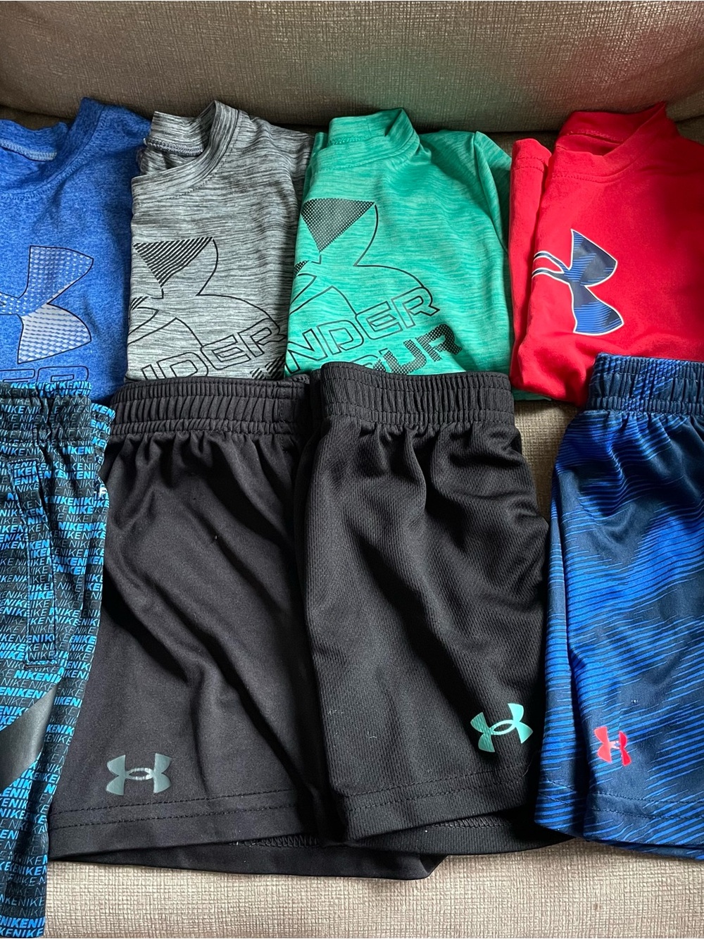 Under Armour Kids Black Athletic Two Piece Shorts Sets